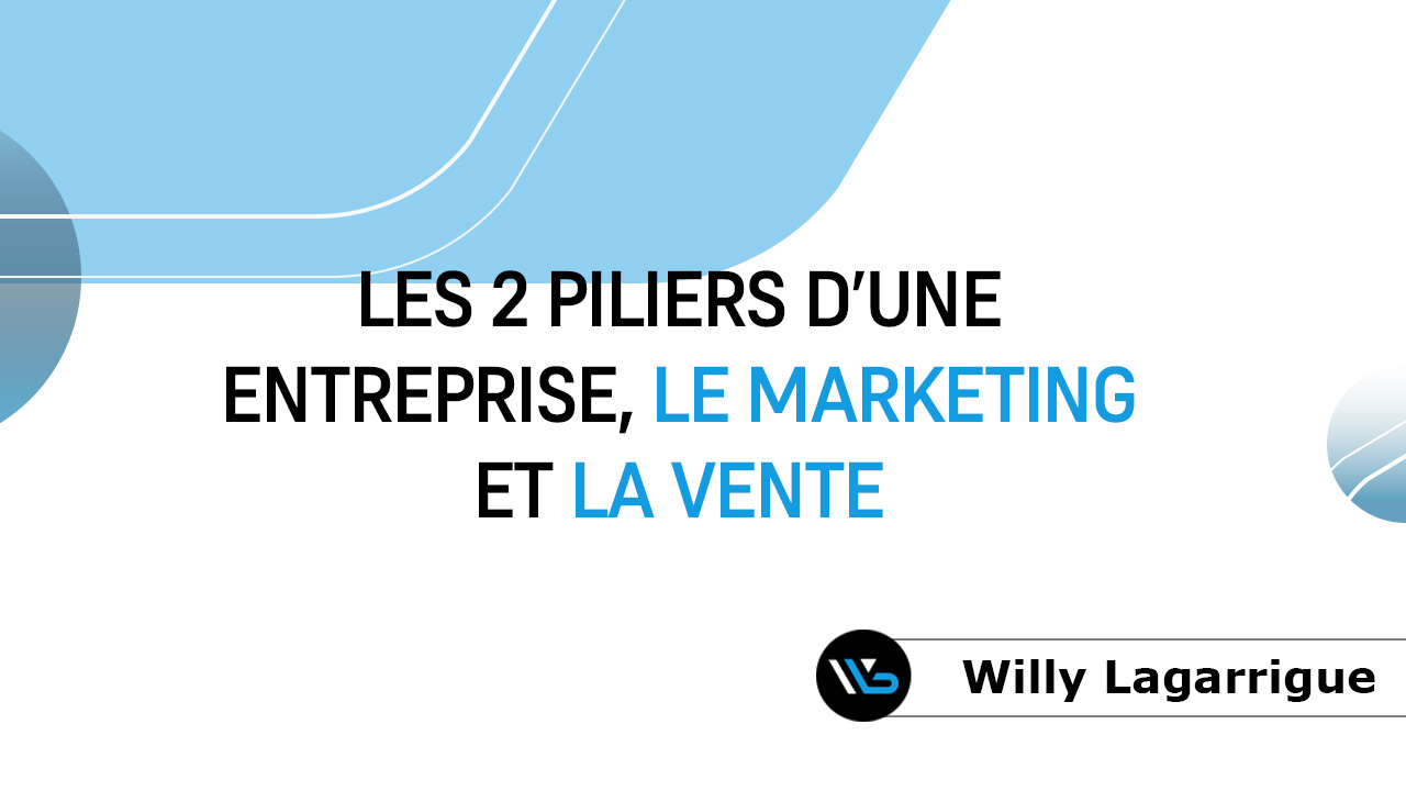 MODULE 3 : LES 2 PILIERS D’UNE ENTREPRISE, LE MARKETING ET LA VENTE